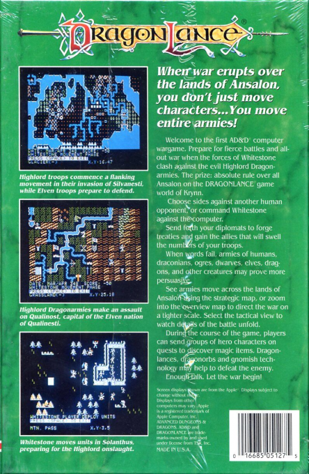 War Of The Lance — box-2D-back (US)