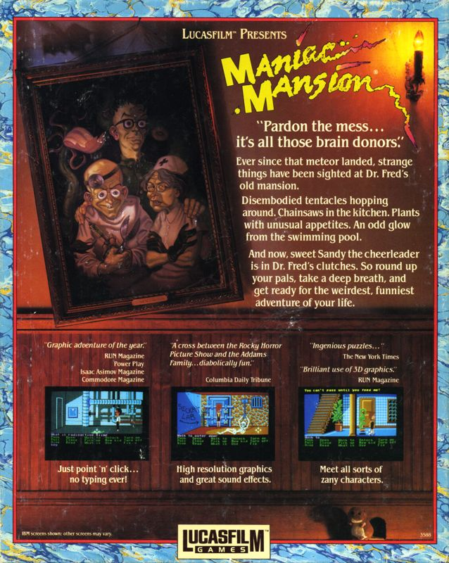 Maniac Mansion — box-2D-back (US)