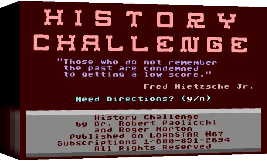 History Challenge — box-3D (WOR)
