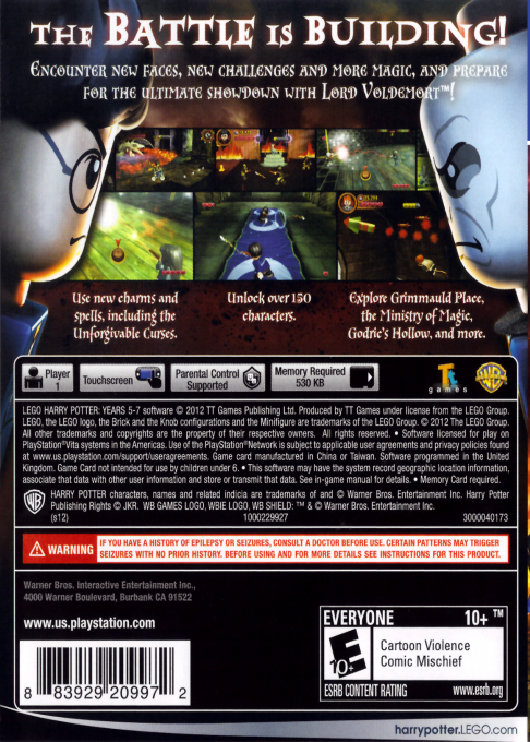 Lego Harry Potter - Années 5 À 7 — box-2D-back (US)