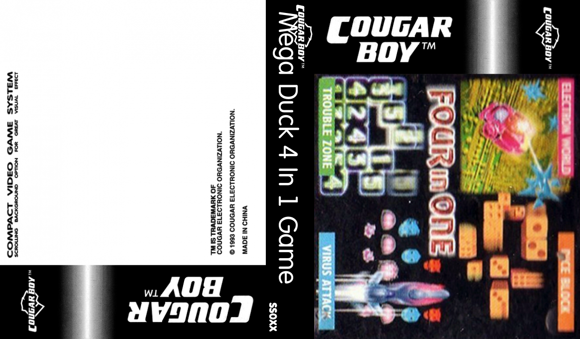 Mega Duck 4 In 1 Game — box-texture (US)