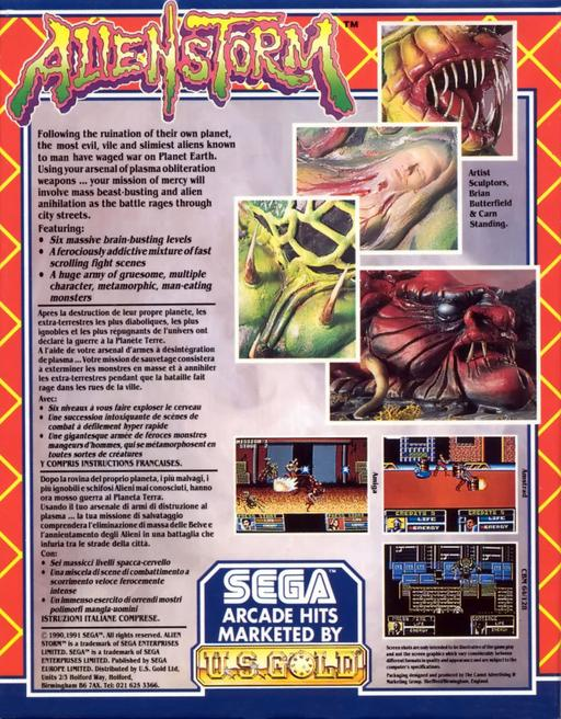 Alien Storm — box-2D-back (EU)