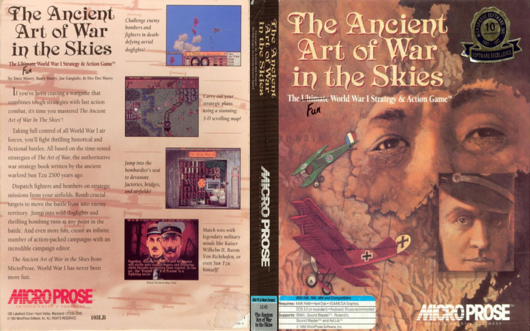 Ancient Art Of War In The Skies, The — box-texture (US)