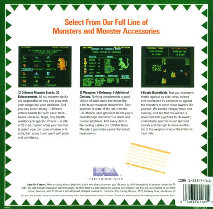Mail Order Monsters — box-2D-back (US)