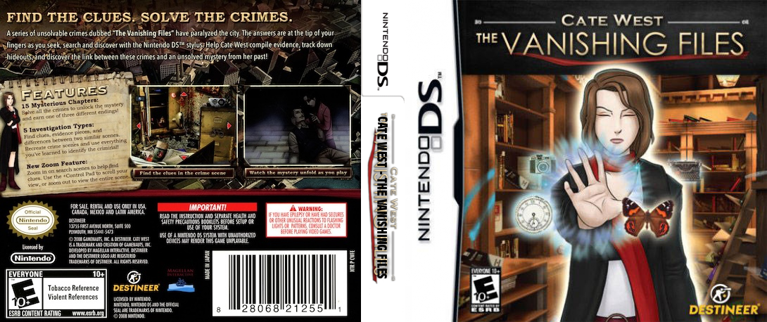 Cate West - The Vanishing Files — box-texture (US)