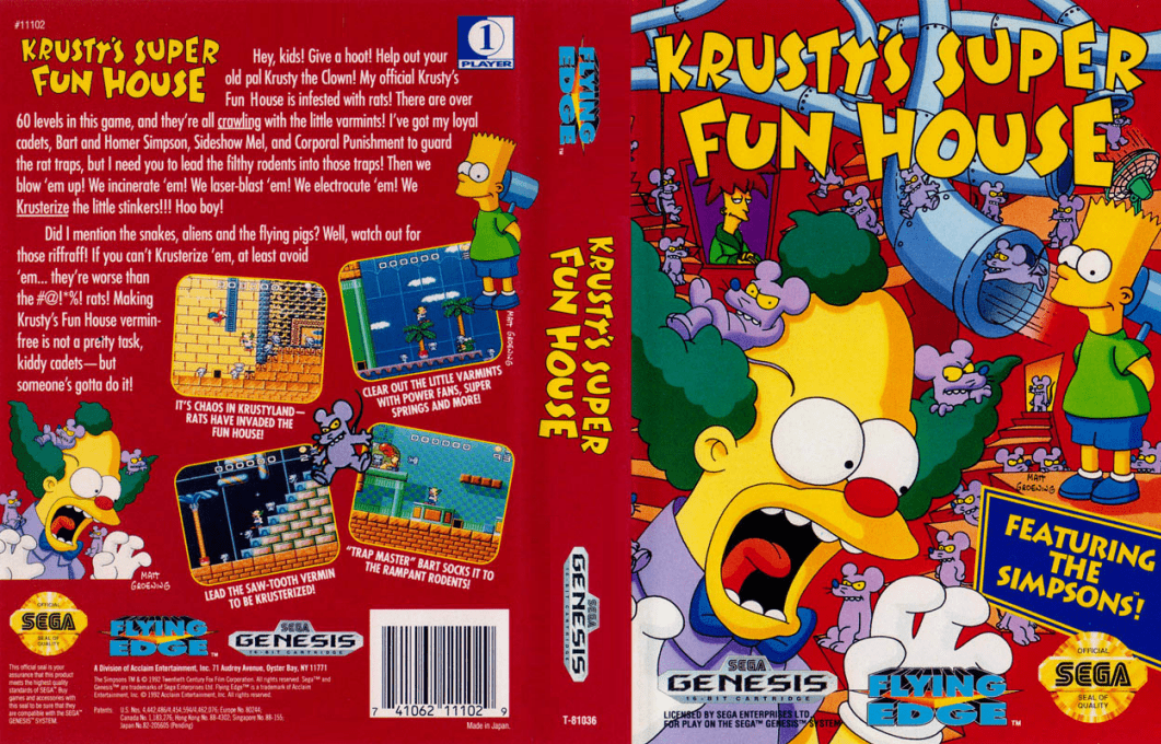 Krusty's Super Fun House — box-texture (US)