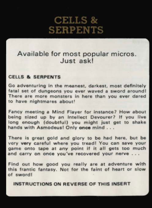 Cells And Serpents — box-2D-back (EU)