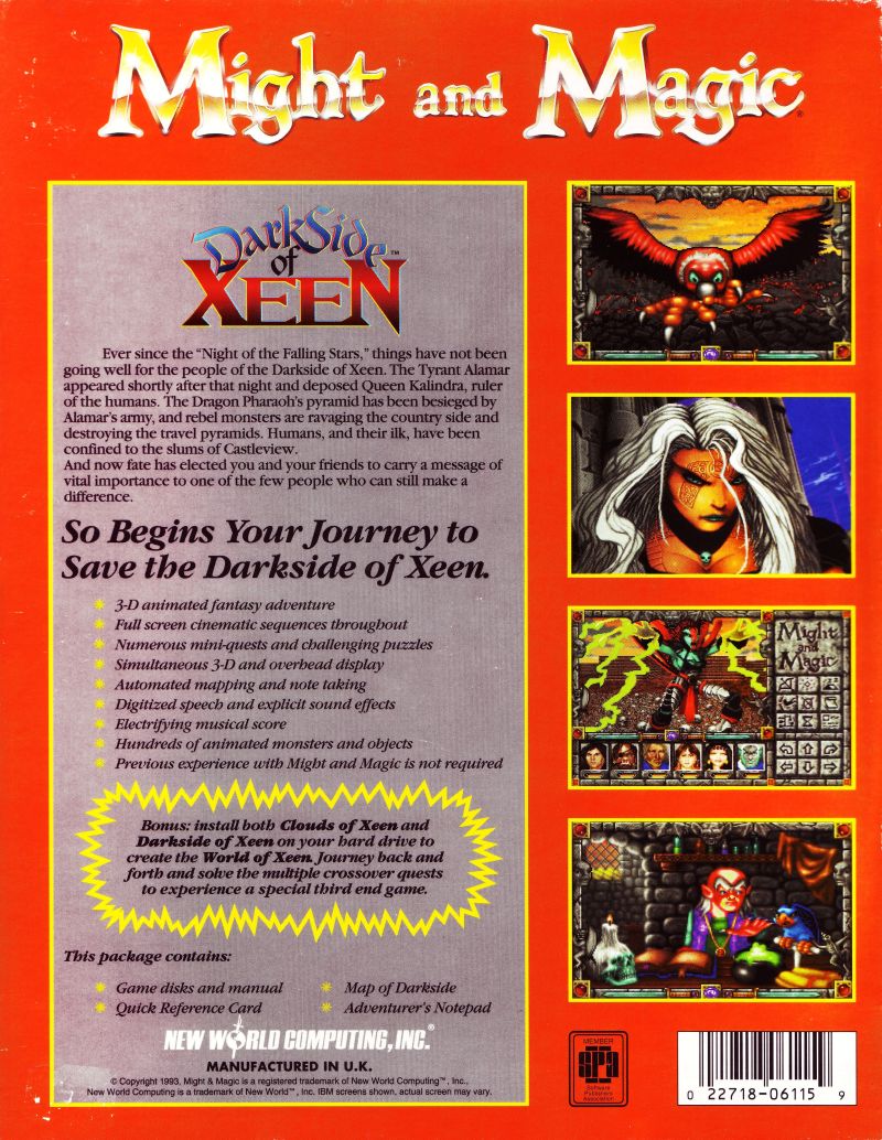 Might and Magic V: Darkside of Xeen — box-2D-back (WOR)