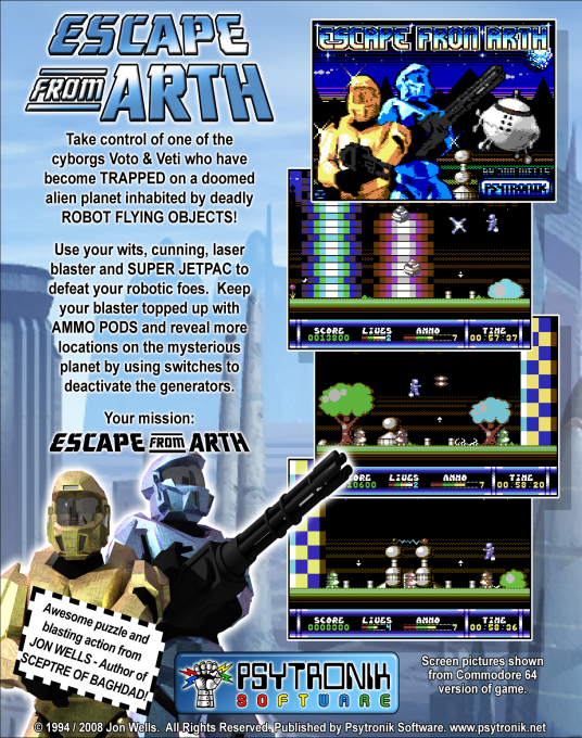Escape from Arth — box-2D-back (EU)