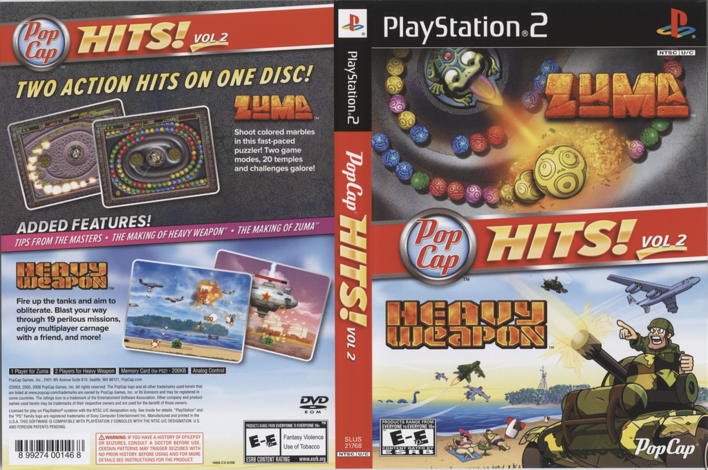 Popcap Greatest Hits Vol 2 — box-texture (US)