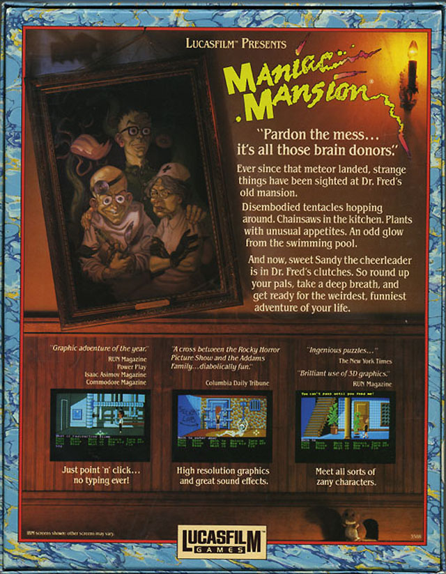 Maniac Mansion — box-2D-back (EU)