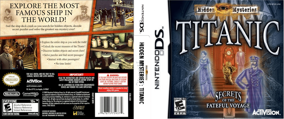 Hidden Mysteries - Titanic - Secrets of the Fateful Voyage — box-texture (US)