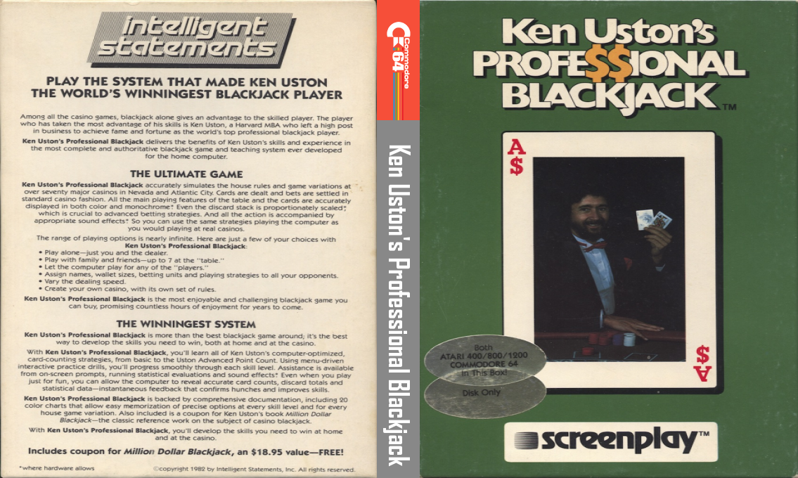 Ken Uston's Professional Blackjack — box-texture (US)