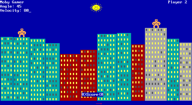 QBasic Gorillas — ss (WOR)