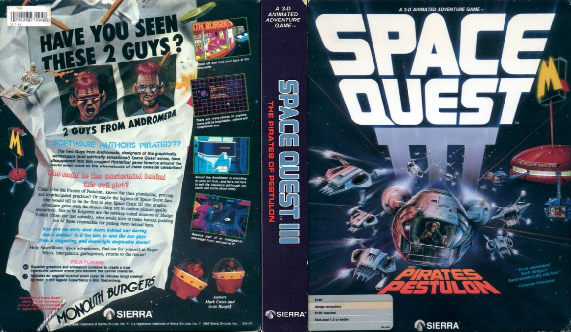 Space Quest III - Die Piraten von Pestulon — box-texture (US)