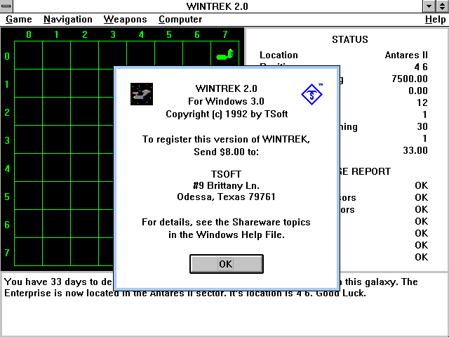WinTrek 2.0 — sstitle (WOR)