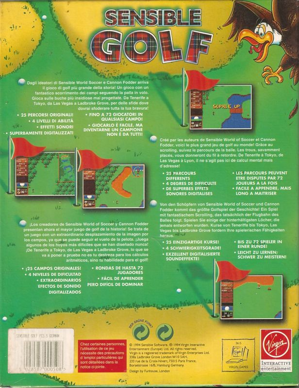 Sensible Golf — box-2D-back (EU)