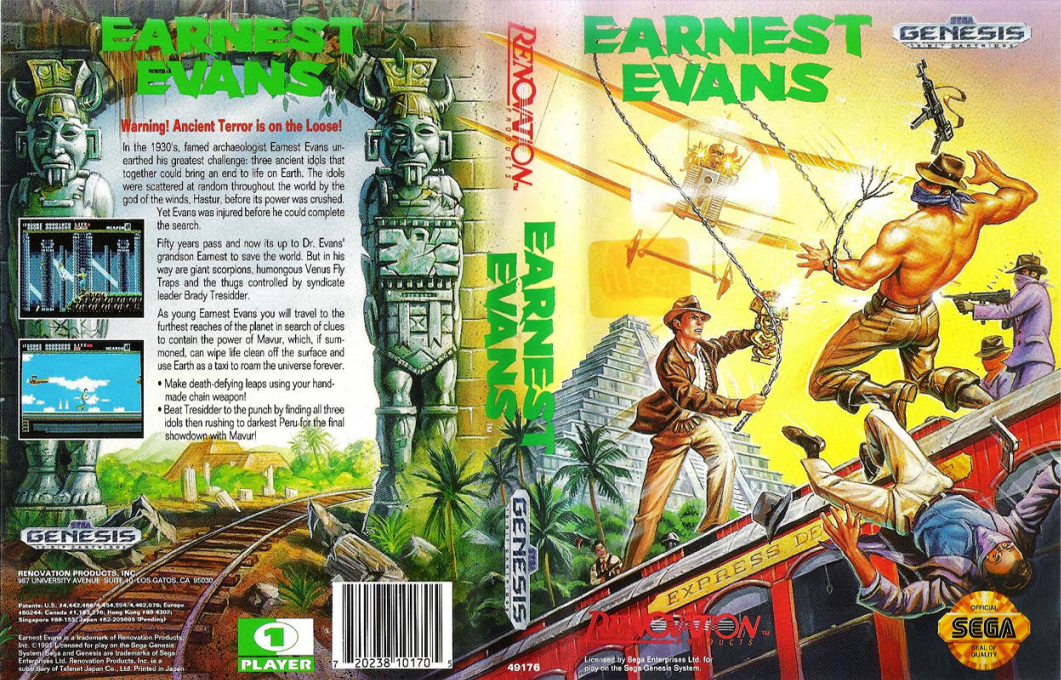 Earnest Evans — box-texture (US)