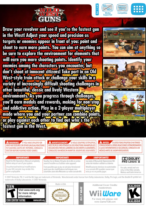 Wild West Guns — box-2D-back (US)