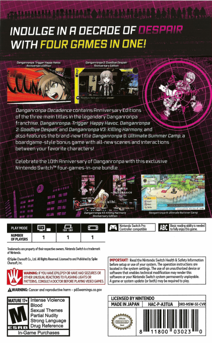 Danganronpa Decadence — box-2D-back (US)