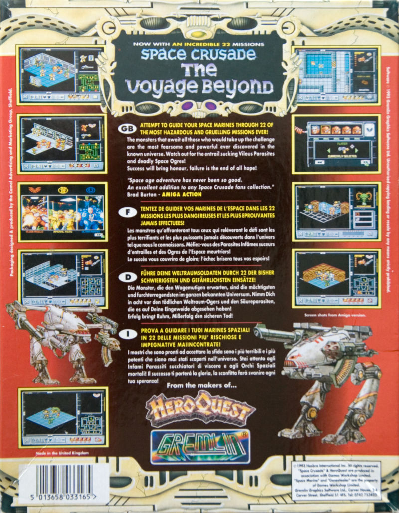 Space Crusade - The Voyage Beyond — box-2D-back (WOR)