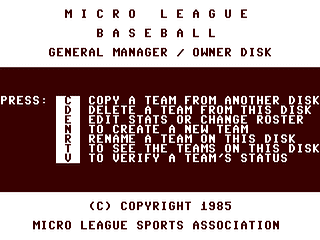 MicroLeague Baseball : General Manager : Owner Dis — ss (WOR)