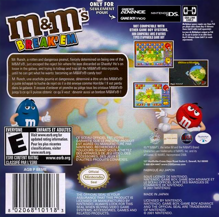 M&M's - Break' Em — box-2D-back (US)