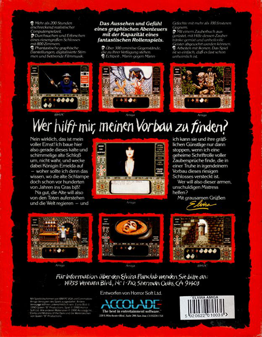 Elvira - Mistress of the Dark — box-2D-back (DE)
