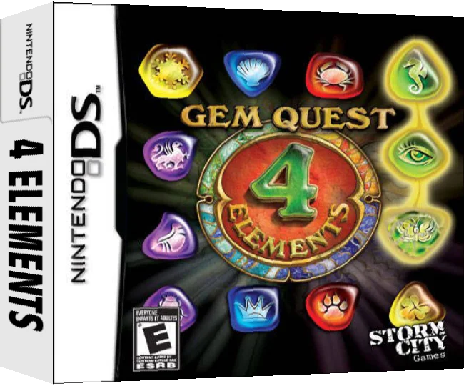 Gem Quest - 4 Elements — box-3D (US)