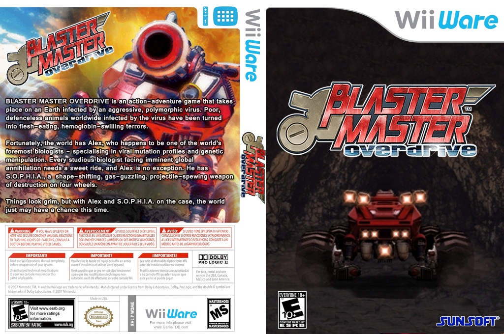 Blaster Master Overdrive — box-texture (US)
