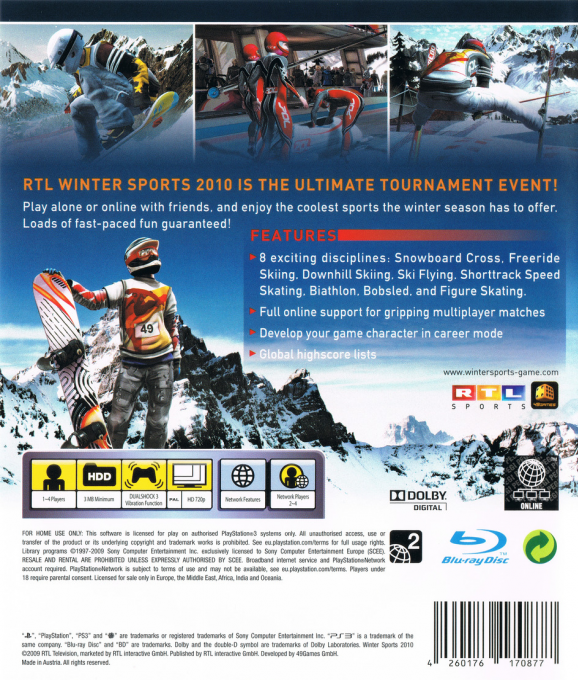 Winter Sports 2010 - The Great Tournament — box-2D-back (EU)