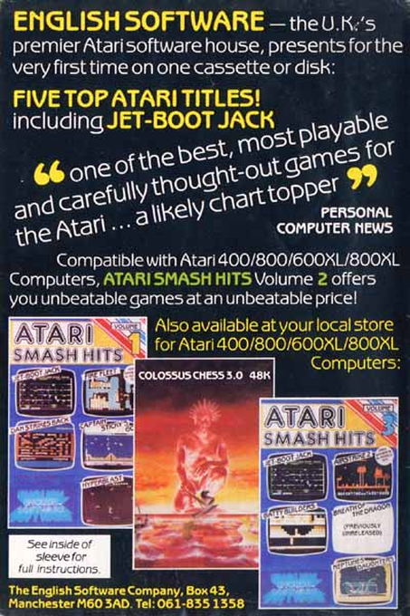 Atari Smash Hits - Volume 2 — box-2D-back (EU)