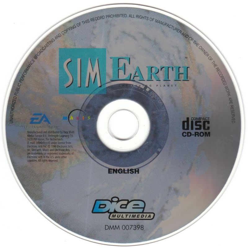 SimEarth: The Living Planet — support-2D (WOR)