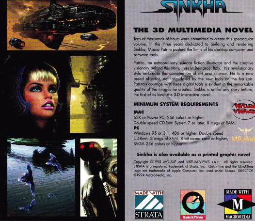 Sinkha: The 3D Multimedia Novel — box-2D-back (WOR)