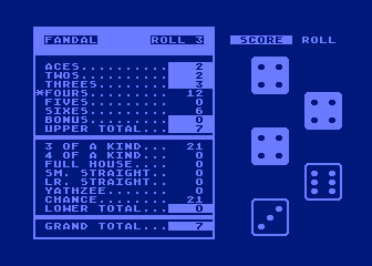 Yahtzee — ss (WOR)