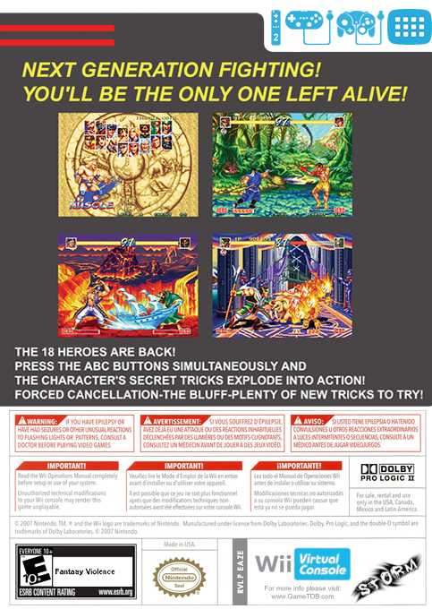 World Heroes Perfect — box-2D-back (US)