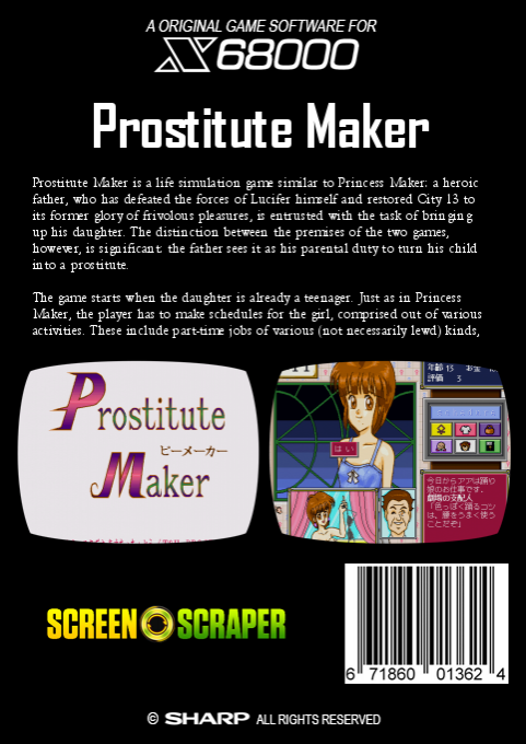 Prostitute Maker — box-2D-back (SS)