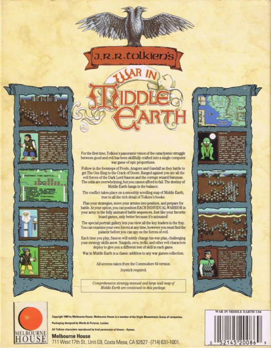 J.R.R. Tolkien's War in Middle Earth — box-2D-back (US)