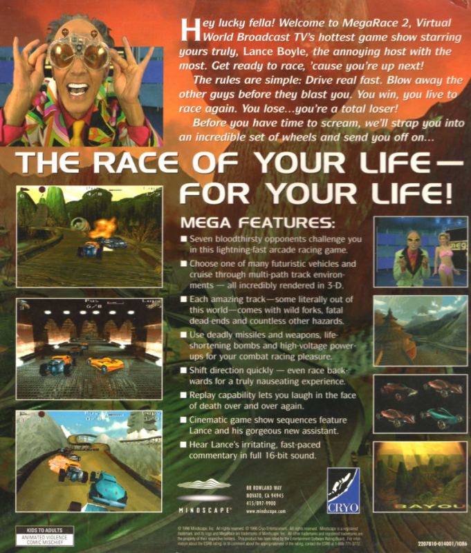 MegaRace 2 — box-2D-back (US)