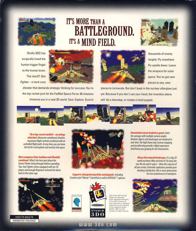 Starfighter 3000 — box-2D-back (US)