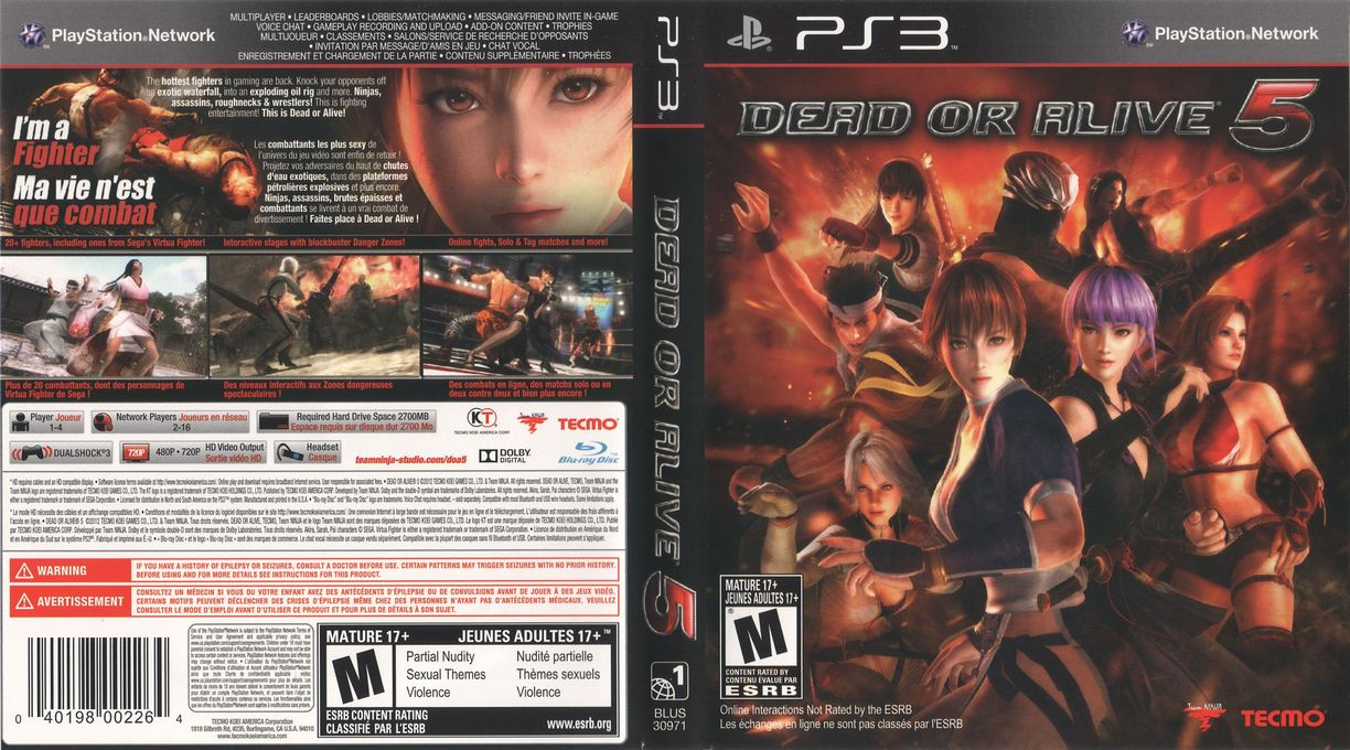 Dead or Alive 5 Last Round — box-texture (US)