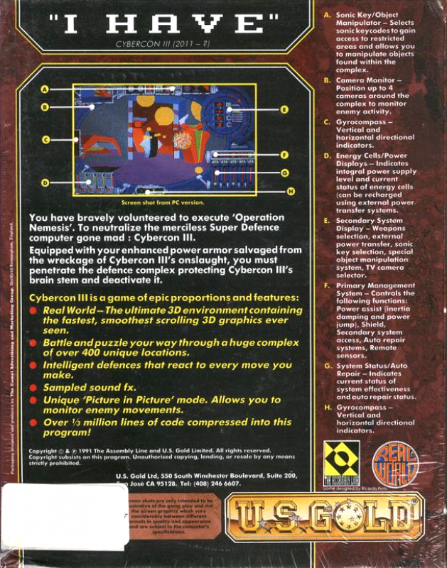 Cybercon 3 — box-2D-back (US)