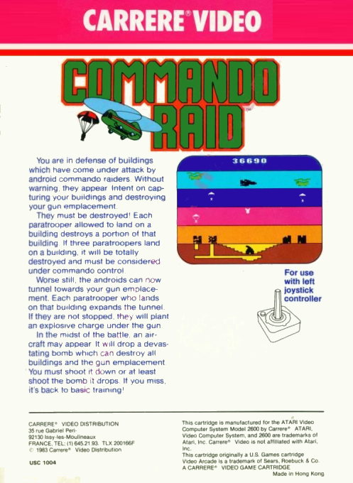 Commando Raid — box-2D-back (EU)
