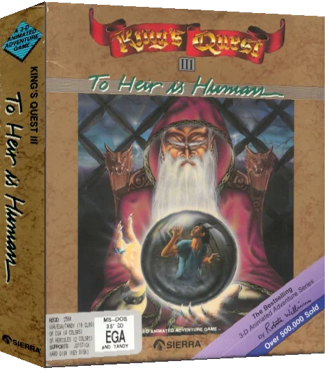 King's Quest 3 - To Heir Is Human — box-3D (US)