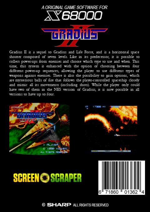 Gradius 2 — box-2D-back (SS)