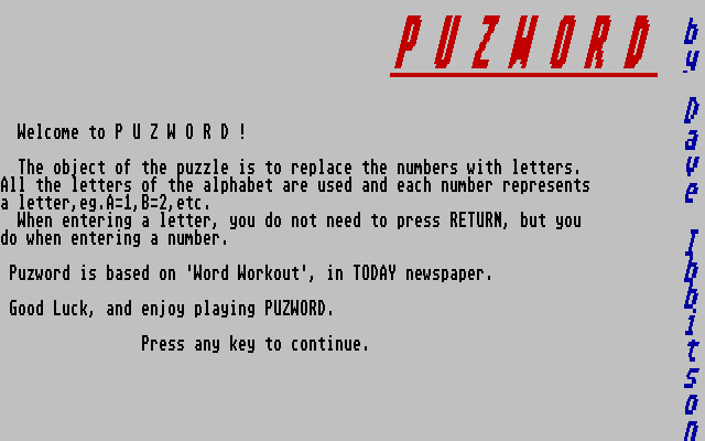 Puzword — sstitle (WOR)
