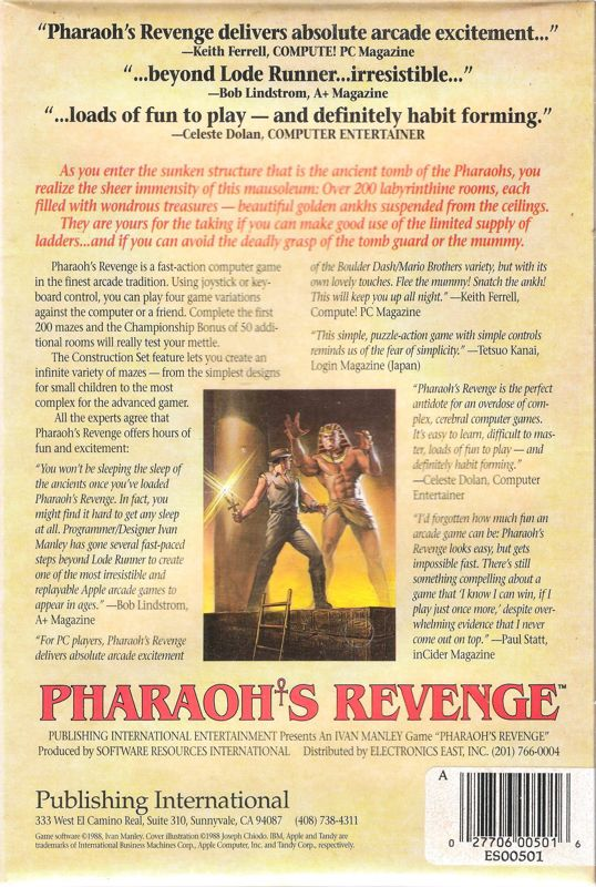 Pharaoh's Revenge — box-2D-back (US)
