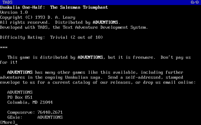 Unnkulia One-Half : The Salesman Triumphant — sstitle (WOR)