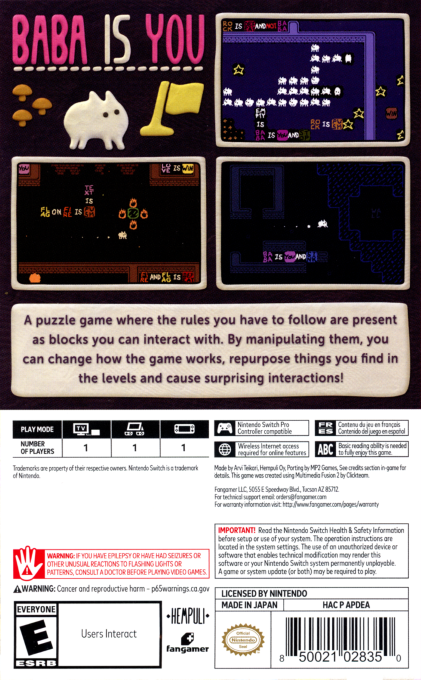 Baba Is You — box-2D-back (US)