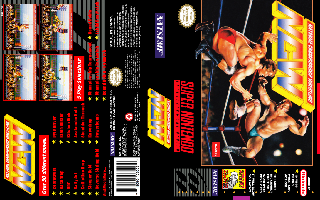 Natsume Championship Wrestling — box-texture (US)